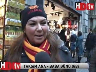 GALATASARAY TARAFTARI TAKSİM'DE TOPLANDI