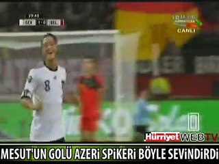 AZERİ SPİKER MESUT'UN GOLÜNE BÖYLE SEVİNDİ