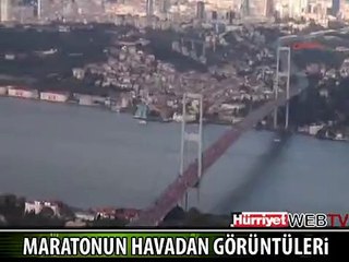 AVRASYA MARATONU HAVADAN BÖYLE GÖRÜNTÜLENDİ