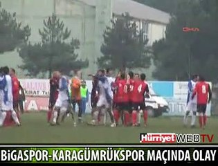 FUTBOL MAÇINDA OLAY ÇIKTI