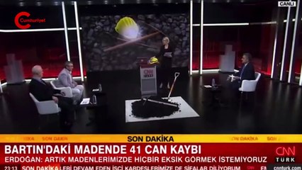 CNN Türk stüdyoya kömür getirdi, profesör şaşırdı