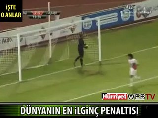 İŞTE DÜNYANIN EN İLGİNÇ PENALTI ATIŞI