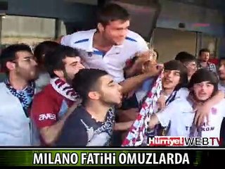 TRABZONSPOR'A COŞKULU KARŞILAMA