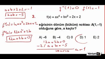 MATEMATİK SORULARININ ÇÖZÜMLERİ