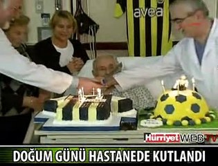 86. YAŞINI HASTANEDE BÖYLE KUTLADI