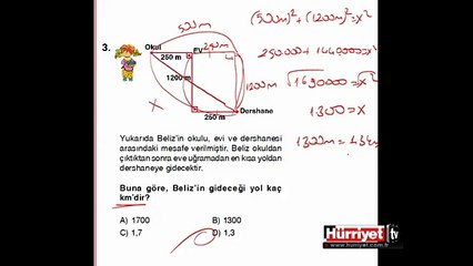 MATEMATİK SORULARININ ÇÖZÜMLERİ