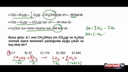 KİMYA SORULARININ ÇÖZÜMLERİ