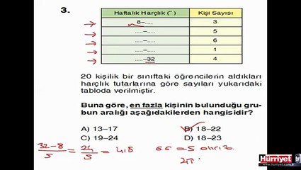 MATEMATİK SORULARININ ÇÖZÜMLERİ
