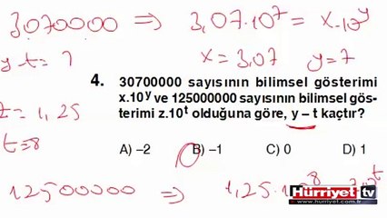 MATEMATİK SORULARININ ÇÖZÜMLERİ