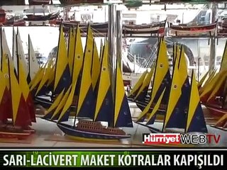 SARI LACİVERT MAKET KOTRALAR KAPIŞILDI