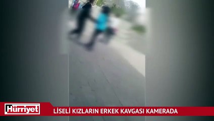Liseli kızlar birbirine girdi