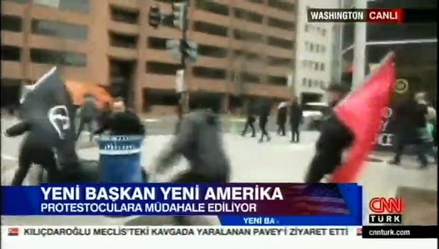 Washington'daki protesto gösterilerinde olay çıktı