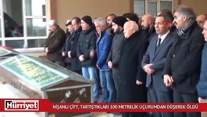 Nişanlı çift, tartıştıkları 100 metrelik uçurumdan düşerek öldü