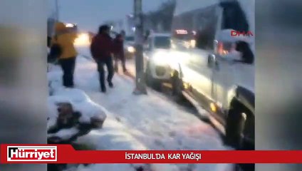 İstanbul’da akşam saatlerinde kar etkili oldu