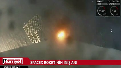 SpaceX roketinin iniş anı