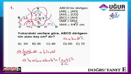 GEOMETRİ SORULARININ ÇÖZÜMLERİ