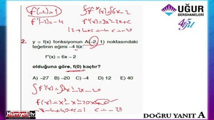 MATEMATİK SORULARININ ÇÖZÜMLERİ