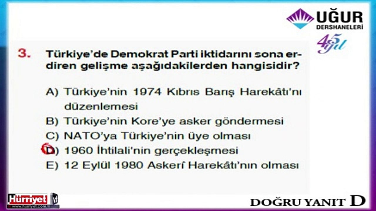 TARİH SORULARININ ÇÖZÜMÜ