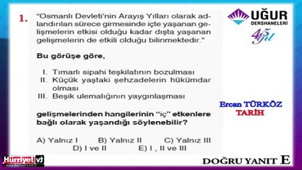 TARİH SORULARININ ÇÖZÜMLERİ