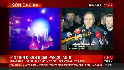 İstanbul Valisi Yerlikaya, pistten çıkan uçağa ilişkin açıklamalarda bulundu
