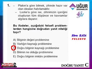 FELSEFE SORULARININ ÇÖZÜMLERİ