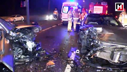 Ters yöne giren alkollü sürücü zincirleme kazaya neden oldu