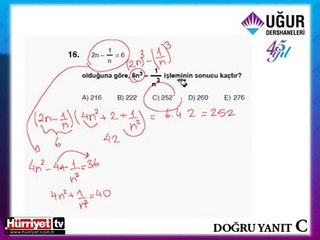 MATEMATİK SORULARININ ÇÖZÜMLERİ