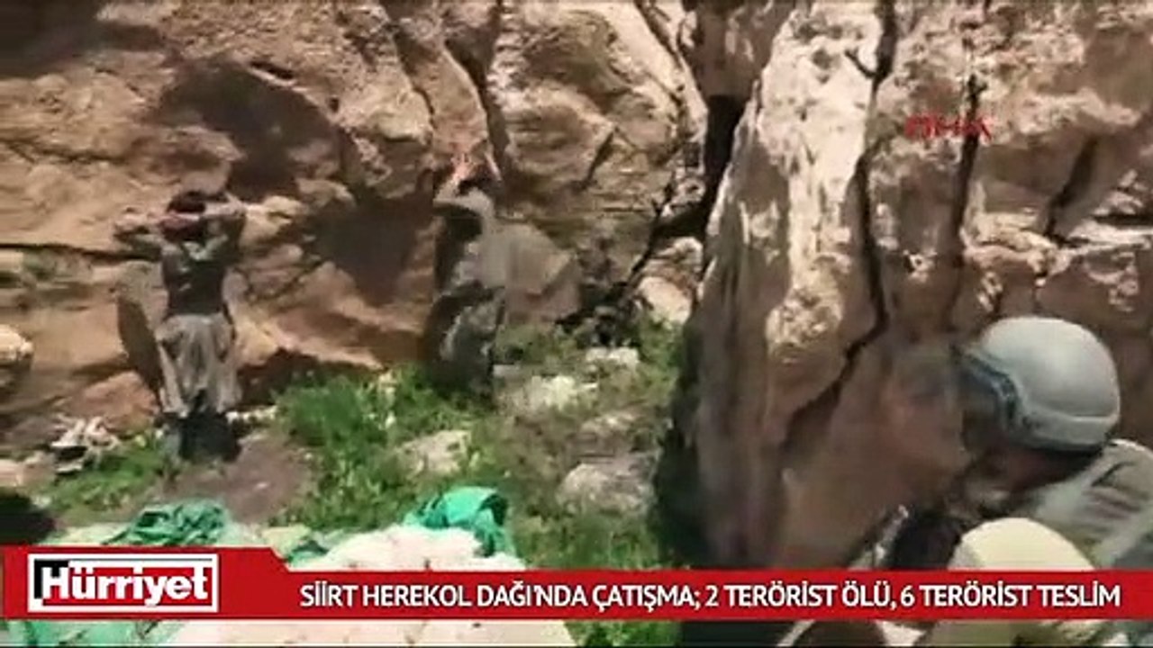 Siirt Herekol Dağı'nda çatışma  2 terörist ölü, 6 terörist teslim