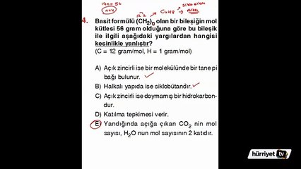 KİMYA SORULARININ ÇÖZÜMLERİ