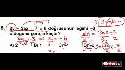 MATEMATİK SORULARININ ÇÖZÜMLERİ