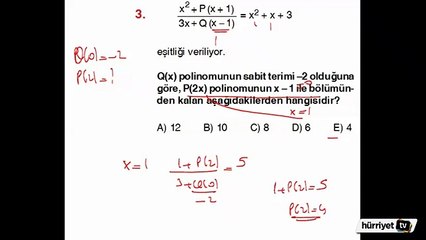 MATEMATİK SORULARININ ÇÖZÜMLERİ