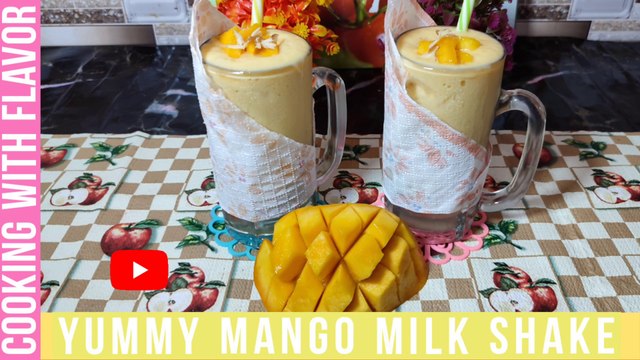 Mango Milk Shake Recipe by cooking with flavor