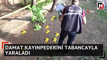 Damat kayınpederini tabancayla yaraladı