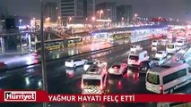 İstanbullular güne yağmurla uyandı