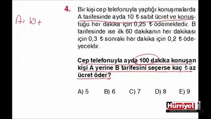 MATEMATİK SORULARININ ÇÖZÜMLERİ