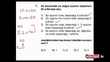 MATEMATİK SORULARININ ÇÖZÜMLERİ
