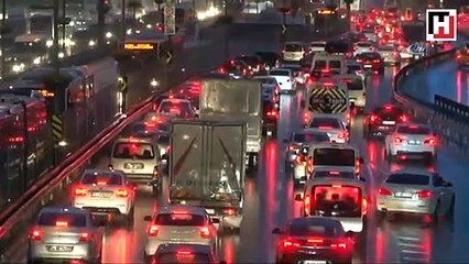 İstanbul'da yağmur sonrası trafikte son durum