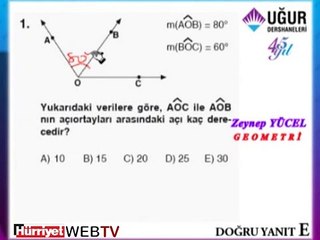 GEOMETRİ SORULARININ ÇÖZÜMLERİ