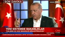 Cumhurbaşkanı Erdoğan, CNN Türk-Kanal D canlı yayınında  'Millet Bahçesi' projesini açıkladı
