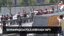 Bayrampaşa'da polis ekibi kaza yaptı