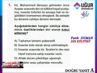 DİN KÜLTÜRÜ SORULARININ ÇÖZÜMLERİ
