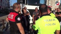 Polis ile TIR sürücüsünün tartışması karakolda bitti