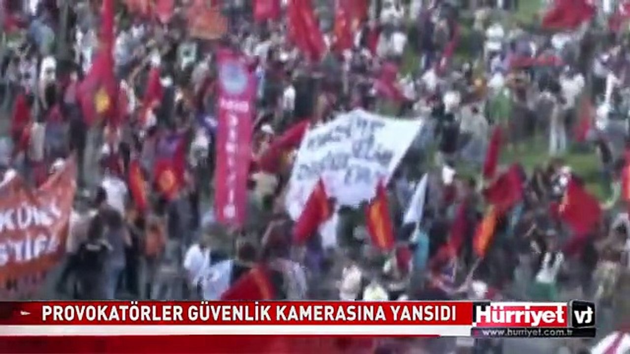 PROVOKATÖRLER GÜVENLİK KAMERASINA YANSIDI