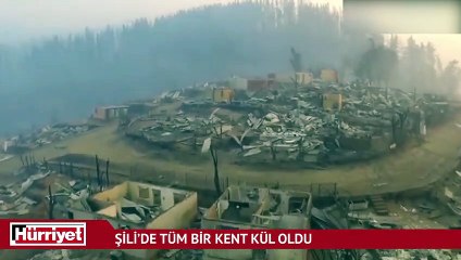 Şili’de tüm bir kent kül oldu