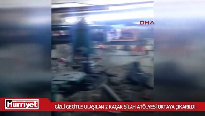 Gizli geçitle birbirine bağlı kaçak 2 silah imalathanesi ortaya çıkarıldı
