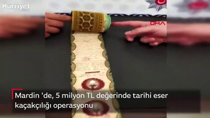 5 milyon TL değerinde tarihi eser kaçakçılığı operasyonu