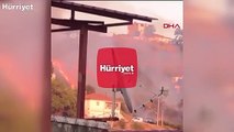 İzmir'in Balçova ilçesinde korkutan yangın