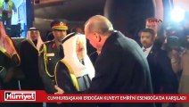 Cumhurbaşkanı Erdoğan Kuveyt Emiri'ni Esenboğa'da karşıladı