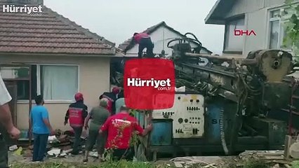 Freni patlayan kamyon eve girdi