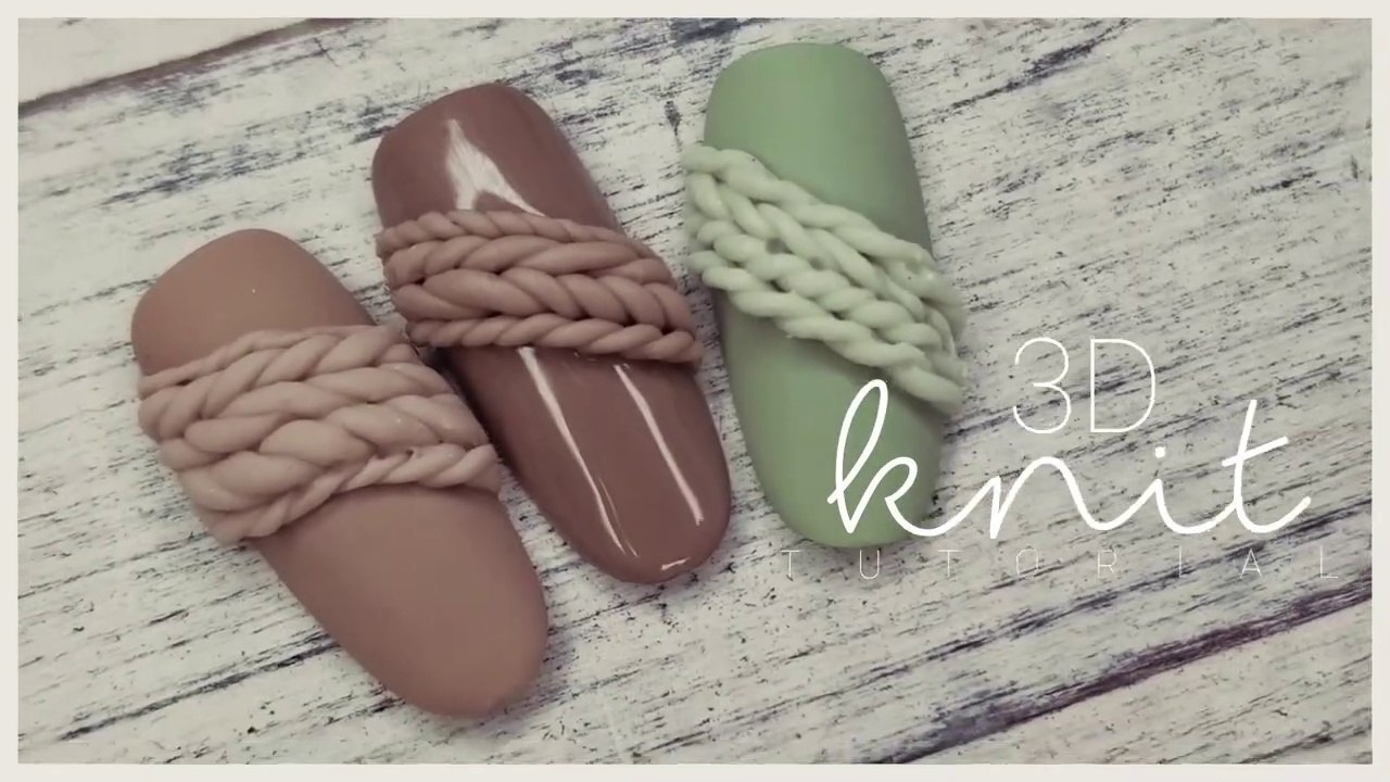 3D Knitted Nail Art Tutorial by Natasha Harton Nails